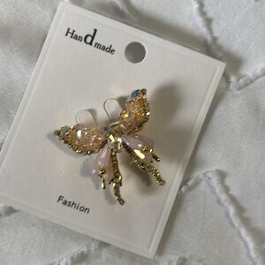 Fashion jewelry rhinestone butterfly brooch